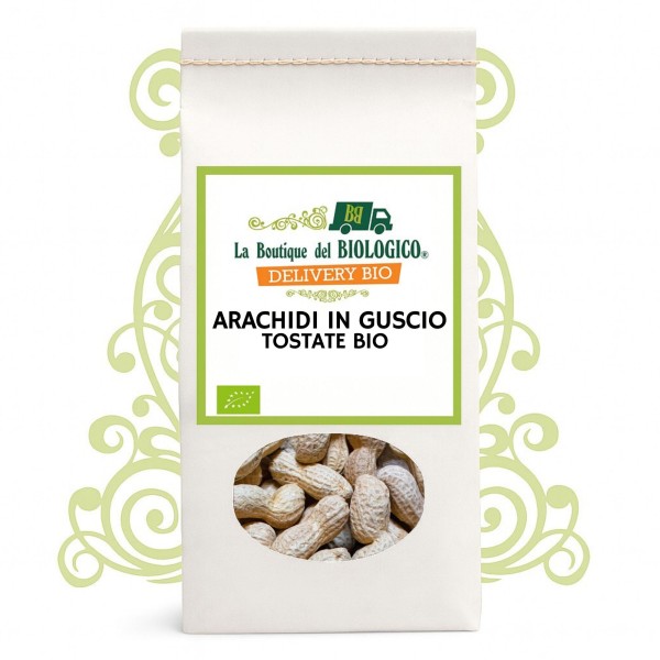 Arachidi tostate in guscio bio 500 g