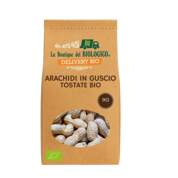 Arachidi tostate in guscio bio 1 kg