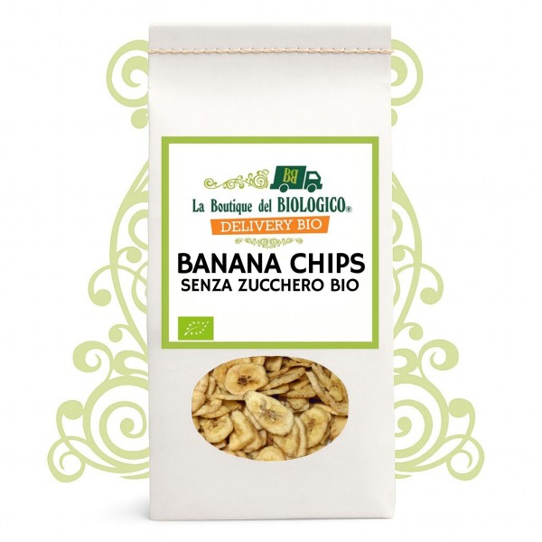 Banane chips bio senza zucchero 125 g