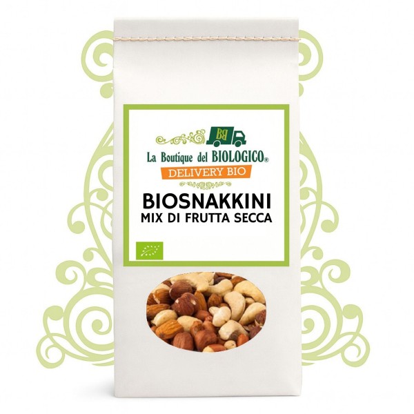 Biosnakkini mix frutta secca (uvetta, fichi, mandorle, nocciole) 250 g