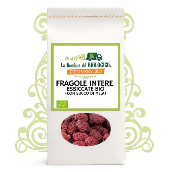 Fragole intere essiccate con succo di mela bio 25 g