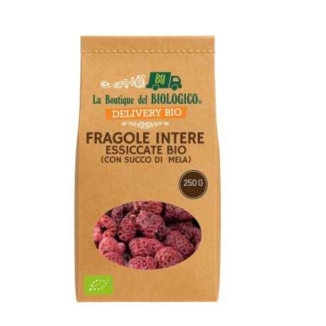 Fragole intere essiccate con succo di mela bio 250 g