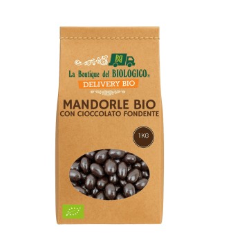 Mandorle ricoperte con cioccolato fondente bio 1 Kg