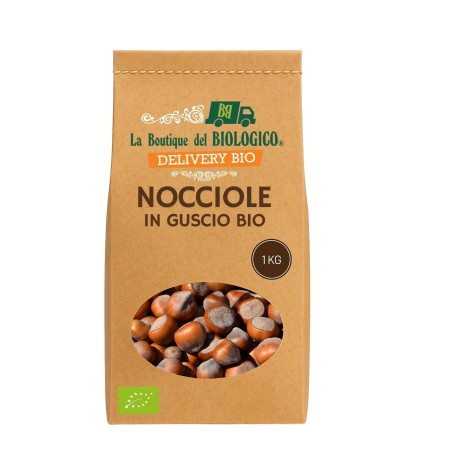Nocciole in guscio bio varietà tonda Gentile Romana 1 Kg