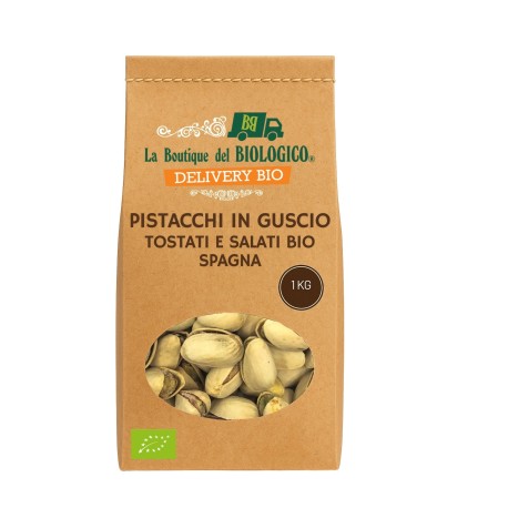 Pistacchi in guscio tostati e salati bio 1 kg - Spagna