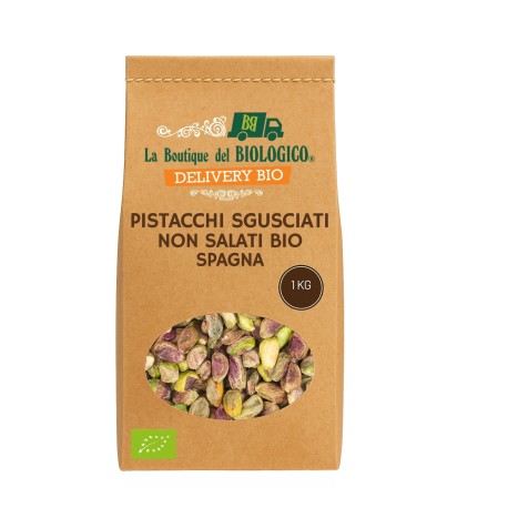 Pistacchi sgusciati non salati bio 1 Kg Spagna