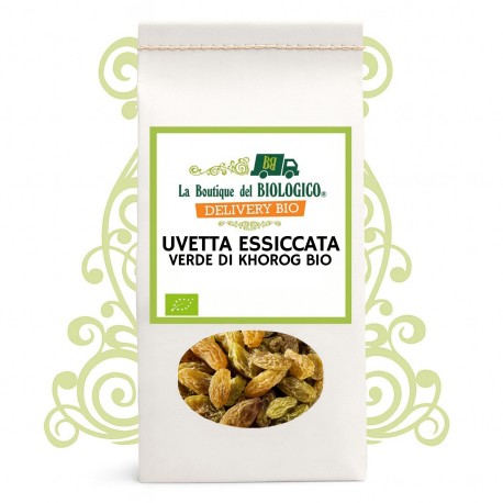 Uvetta essiccata verde di Khorog bio 100 g