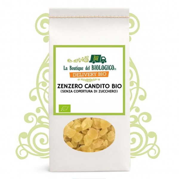 Zenzero candito (senza copertura di zucchero) bio 250 g