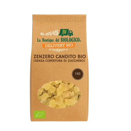 Zenzero candito (senza copertura di zucchero) bio 1 kg