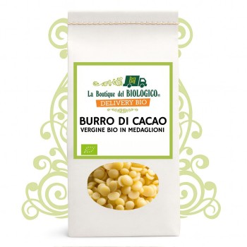 Burro di cacao vergine bio in medaglioni 250 g