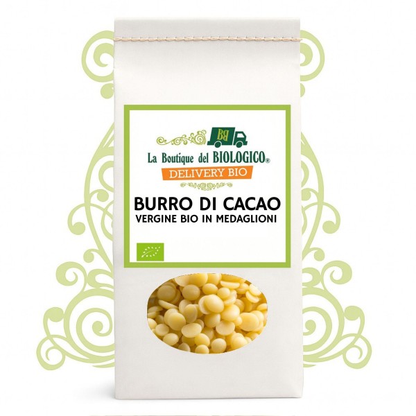Burro di cacao vergine bio in medaglioni 250 g