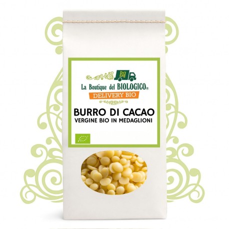Burro di cacao vergine bio in medaglioni 250 g