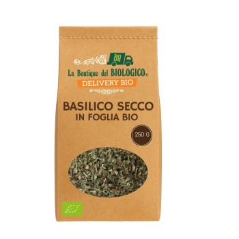 Basilico secco in  foglia bio 250 g