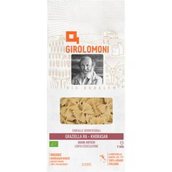 Farfalle semintegrali bio Graziella Ra® trafilate al bronzo 500g Girolomoni