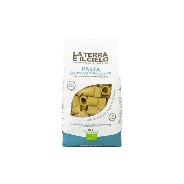 Mezze maniche bio trafilate al bronzo 500 g La Terra e il cielo