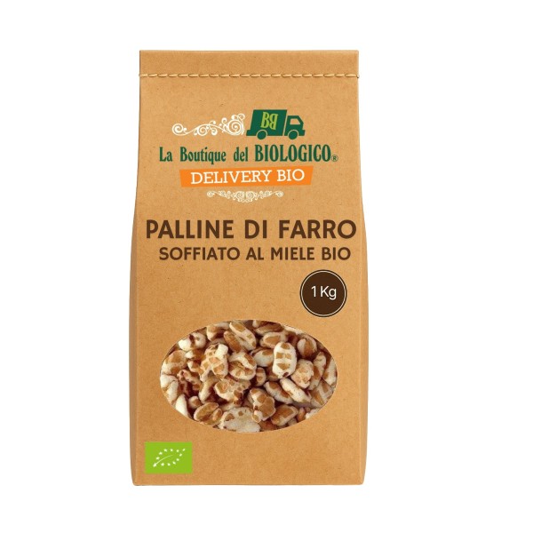 Palline di farro soffiato al miele bio 1 Kg
