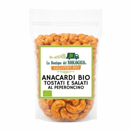 Anacardi tostati e salati bio al peperoncino 1 kg
