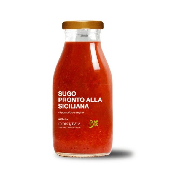 Sugo pronto di pomodoro ciliegino alla Siciliana bio 250 g Convivia