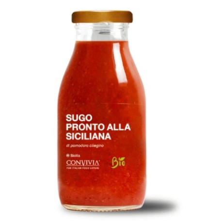 Sugo pronto di pomodoro ciliegino alla Siciliana bio 250 g Convivia