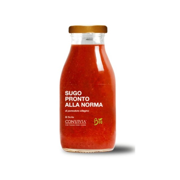 Sugo pronto di pomodoro ciliegino alla norma bio 250 g Convivia