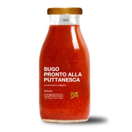 Sugo pronto di pomodoro ciliegino alla puttanesca bio 250 g Convivia