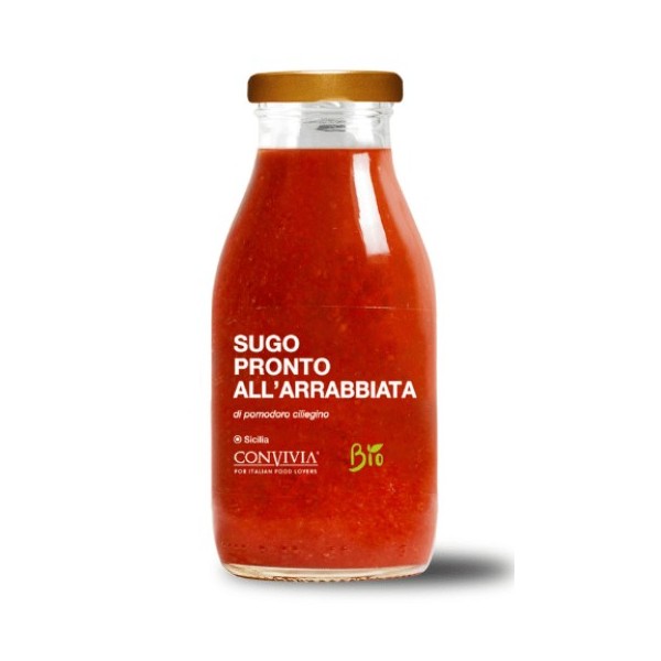 Sugo pronto di pomodoro ciliegino all'arrabbiata bio 250 g Convivia