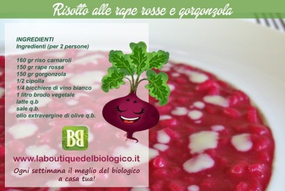 Risotto alle rape rosse e gorgonzola