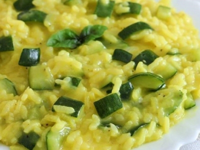 Ricetta risotto di zucchine e zafferano bio